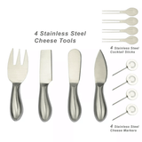 Pamap - Buxton Bamboo Cheese Board Set with 4 Tools & Cheese Markers